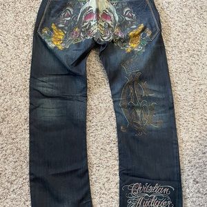NWOT Christian Audigier Mens Jeans 34wX32L